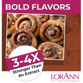 LorAnn Oils Super Strength Flavoring - Used For Candy Making, Flavoring Extracts, Baking, Hard Candy, and Flavor Oils - Bold, Natural Flavors 4X Stronger Than Extracts - Cinnamon Roll, 1 fl oz