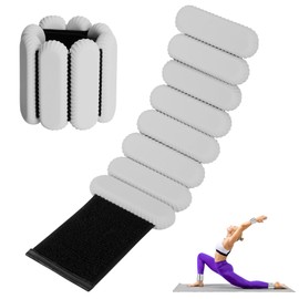 Wrist Ankle Weights for Women, Adjustable Ankle Weights Strength Training Silicone Bracelets Workout Wrist Ankle Weights for Men Women Yoga Running Dance Ankle Arm Leg Weights (2lb Grey)