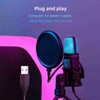 Kelepu USB Gaming Microphone SF-666R with RGB Light, 360° Rotation,