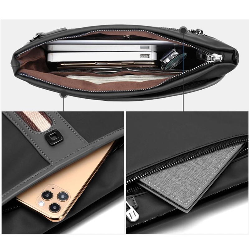 iCozzier Clutch for Men Organizer Wrist Bag Wallet Wrist Hand
