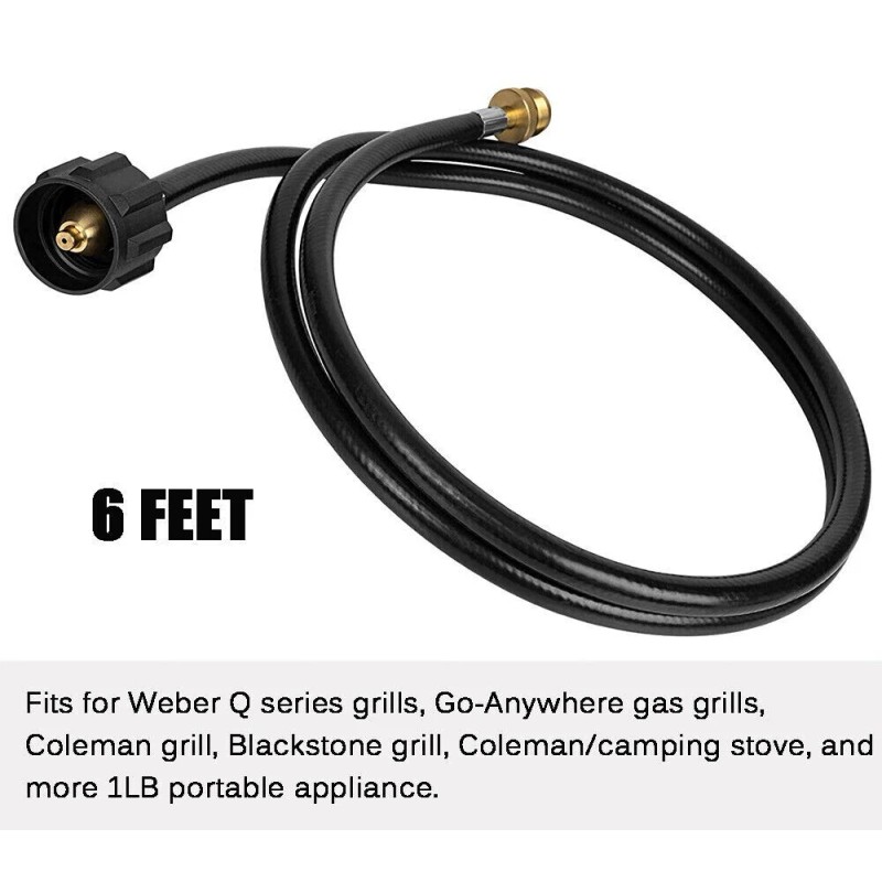 For Weber 6FT QCC Propane Adapter Hose LP Tank 1lb
