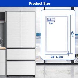 241872513 Freezer Door Gasket Compatible with Frigidaire Ken-More Kelvinator Gibson Westinghouse Refrigerator Freezer Gasket Door Seal Replacement for 241872506 5304439523 1465365 PS2331952 5304439521