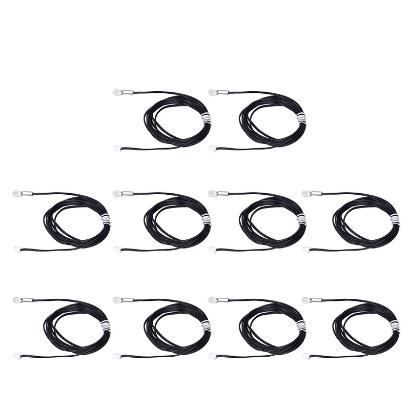 10Pcs Temperature Sensor Probe NTC Thermistor Temp Transducer Cold Pressed