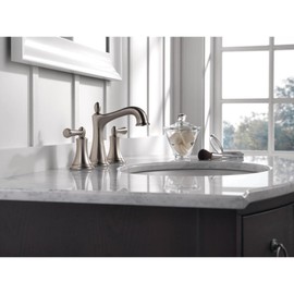 Delta Rila 8 inch Widespread 2-Handle Bathroom Faucet in SpotShield Brushed Nickel