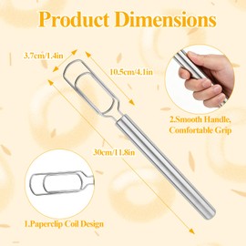 TatTech 2Pcs Danish Dough Whisk 12 in, Stainless Steel Hand Mixer for Bread