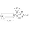 SANEI JE10A-13 Double Mouth Freestanding Faucet
