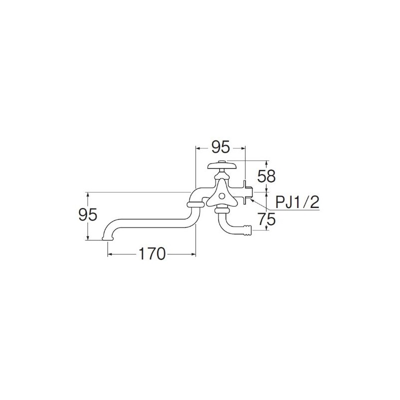 SANEI JE10A-13 Double Mouth Freestanding Faucet