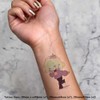 4 x 'Happy Goblin Girl' Temporary Tattoos - Water Resistant,