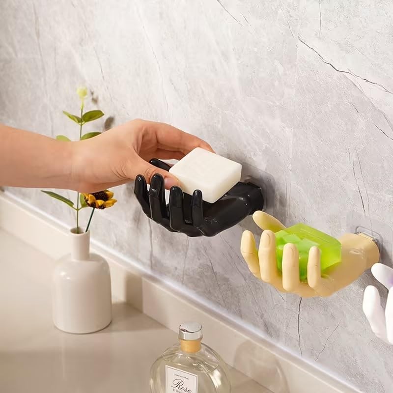 SquarezhenBo Black Wall Hooks,Funny Unique Hand Shape Wall-Mounted Hanger Hook
