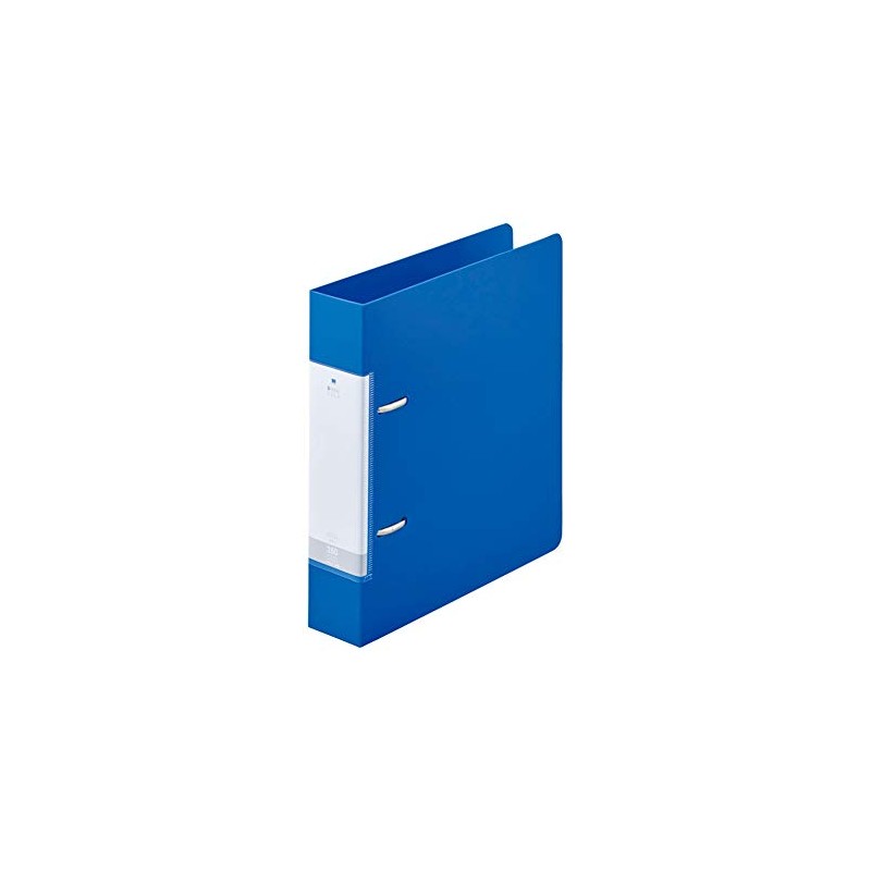 Lihit Lab G2232-8 D-Type Ring File, A5, 2 Holes, Blue