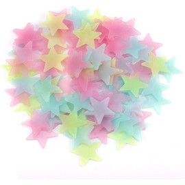 100Pcs Colorful Glow in The Dark Star Stickers, Luminous Wall Stickers for Kids Room and Bedroom, Wall Sticker, Wall Decorations