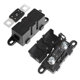 EFUTURETIME Mega Fuse Holder with 2 Mega Fuses 60A Car Fuse Holder ANM Bolt-on High Current Fuse M8 for Car Motorcycle Truck Caravan Ship Pack of 2