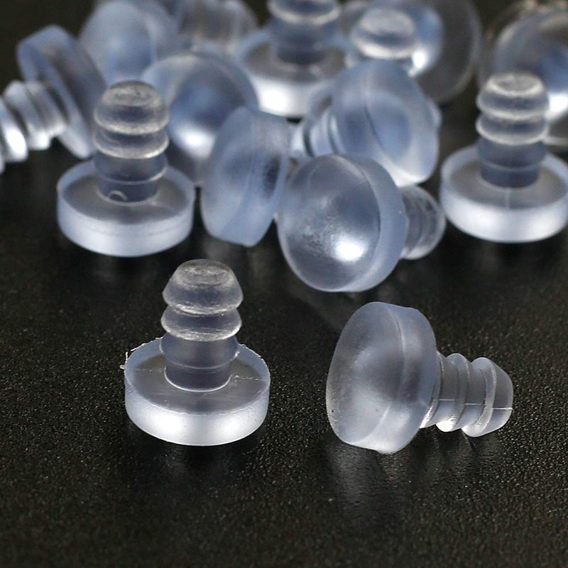 Luomorgo 50Pcs Stem Bumper Glides, Glass Top Table Bumpers with