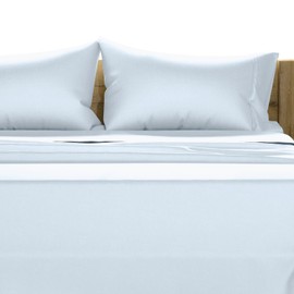 TEXAS LINEN CO. Egyptian Cotton Sheets King Size - 1500 Thread Count 4 PC King Sheets Set Egyptian Cotton, Luxury Sheets King Size, Soft, Cooling Deep Pocket Sheets, Fits Upto 18" - King Light Blue