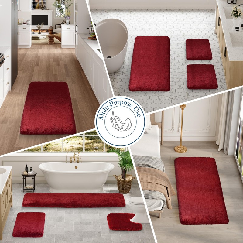 Walensee Bathroom Rug Non Slip Bath Mat for Bathroom (16