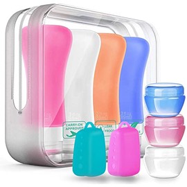 Triko Botellas de viaje, contenedores para viaje, recipientes para vacaciones aprobados por la TSA