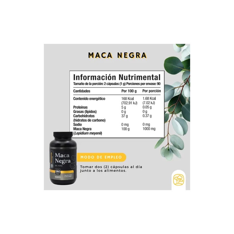 Maca Negra Momosie para Salud Masculina en Cápsulas