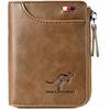 Men Wallet Zipper Genuine Leather Purs, Aiks Kangaroo Wallets, PU