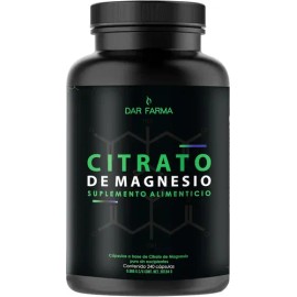 Citrato De Magnesio - 2600 Mg Por Porción - Alta Pureza - Suplemento Alimenticio Para Suministro Prolongado - 240 Cápsulas - Darfarma