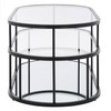 Safavieh Home Collection COF6402 Table, Matte Black/Glass