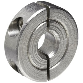 Climax Metal H2C-025-S Shaft Collar, Two Piece, Clamp Style, Stainless Steel, 1/4" Bore, 13/16" OD, 1/4" Width