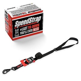 SpeedStrap Through Wheel Tie-Down, Black 1.5" x 10' Strap - Secure UTV to Trailer, 14,000lb Max Capacity - Premium Ratchet Mechanism, Easy Loop Design