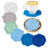 Handship 4 Inch Winter Crochet Lace Coasters Set of 12,