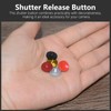 5 Pack Shutter Release Button,Pure Copper Knurled Concave Surface Camera