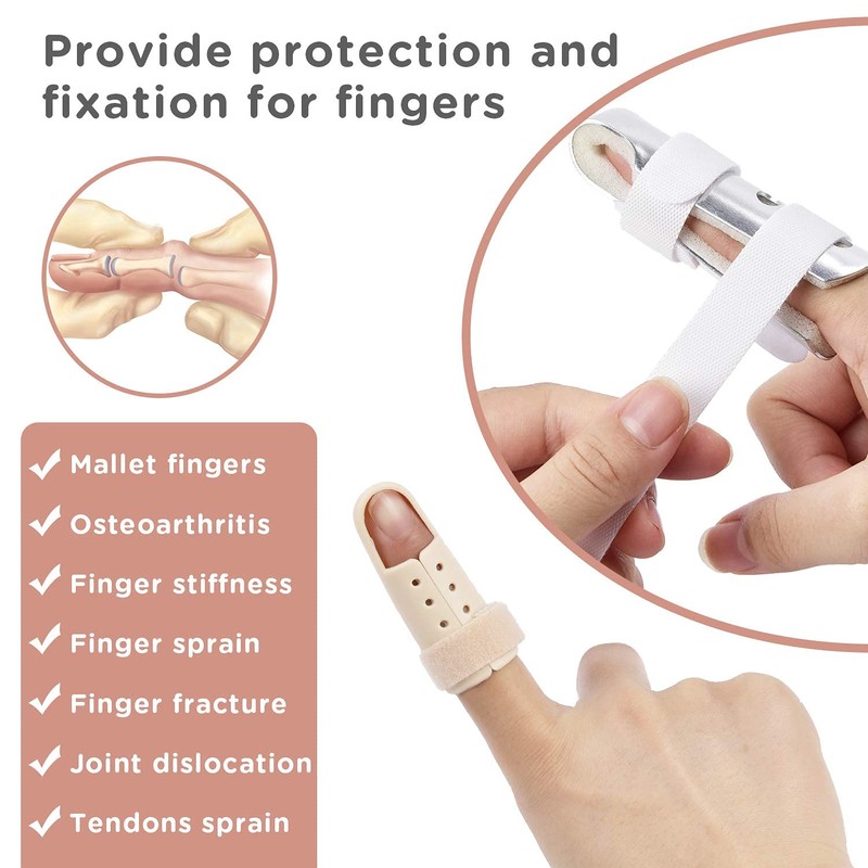 Sopito Finger Splint, 7PCS Finger Support Brace Finger Stabilizer for