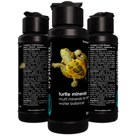 Crystalpro Turtle Minerals 4.22 Oz - Helps Grow a Better Shell and Improves General Health - Mineral Additive for Turtles- Aquarium Salt for Freshwater Tanks - Calcium for Turtle