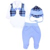 TupTam Baby Clothes Set Body Romper Hat Teddy Bear -