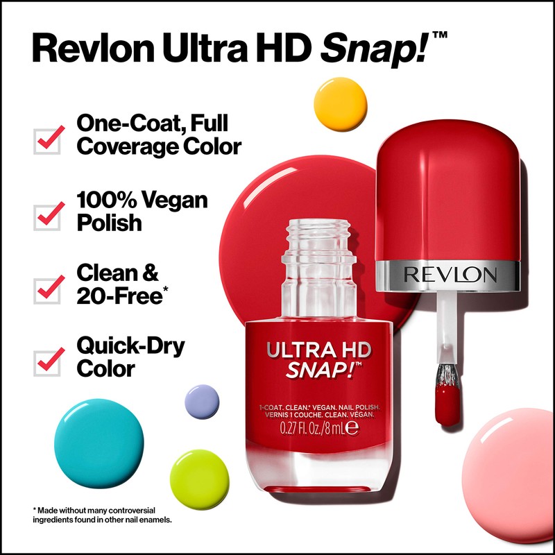 REVLON Ultra HD Snap Nail Color, Natural Rich Glossy Polish,
