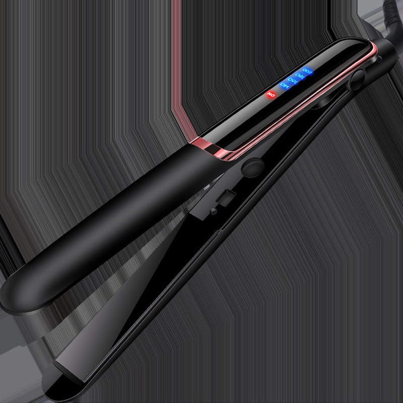 Hair Flat Iron Ceramic Professional Adjustable Black Hair Straightener for