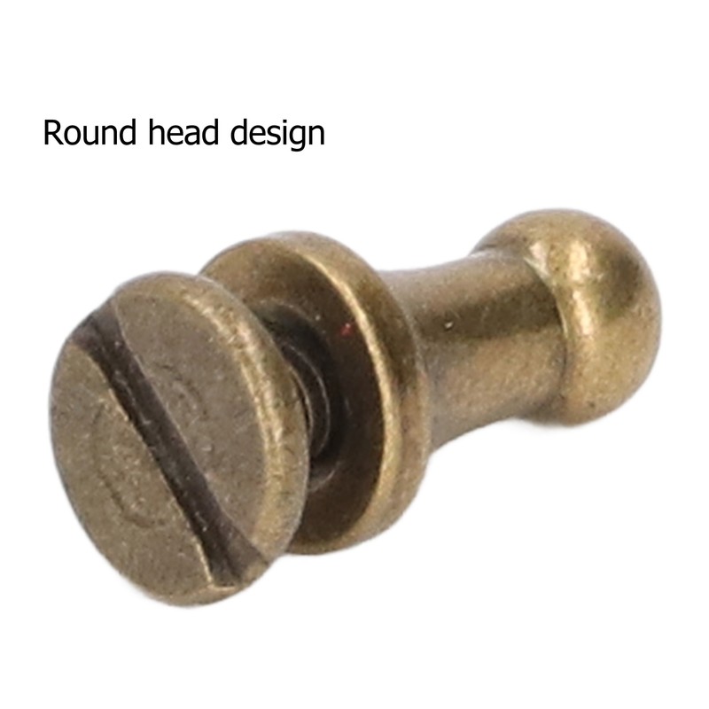 200 Sets Chicago Screws 6x4mm Pure Copper Strong Round Head