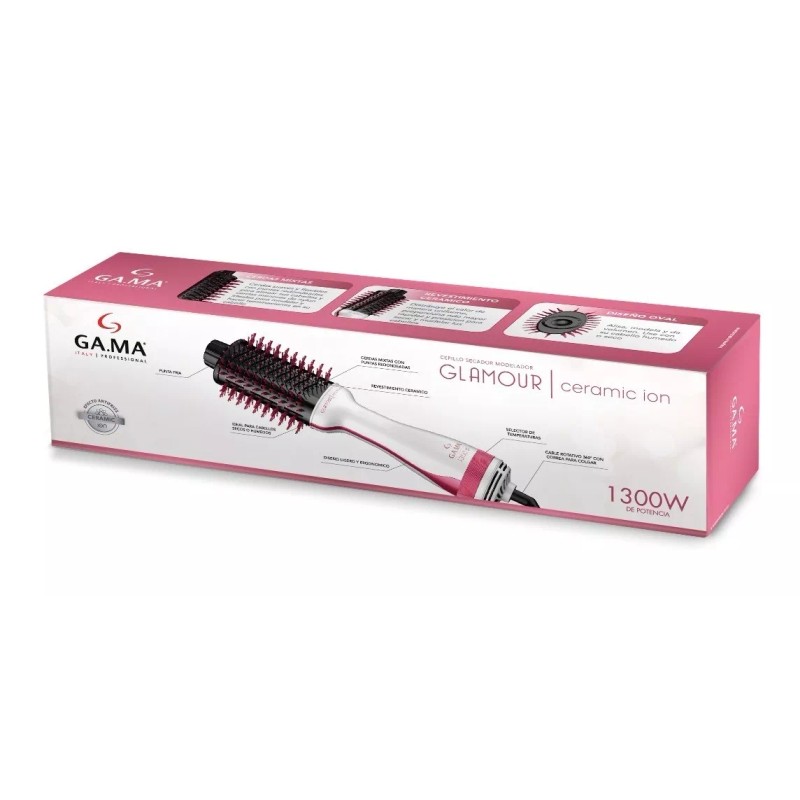 GA.MA Italy Cepillo Secador Ceramic One Step Oval Voluminizador Cabello