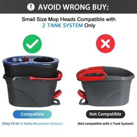 Paquete de 3 cabezales de repuesto para mopa O-Ceda Rins Clea Spin Mop, repuestos de mopa giratoria de microfibra, reemplazo de cabezal de fregona de fácil limpieza