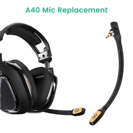 Smays Mic Replacement for Astro A40 / A40 TR Gaming Headset, Detachable Noise-Cancelling Boom Microphone Piece with Foam Cover
