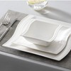 MALACASA Plates and Bowls Sets, 26-Piece Porcelain Dinnerware Sets for