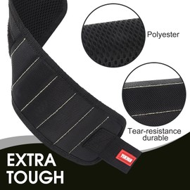 Magnetic Wristband for Tools with Powerful Magnets for Holding Screws Tool Belt for DIY Handyman Unique Gifts for Men (Black)