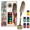 GC QUILL Feather Glass Dip Pen and Ink Set, Glass