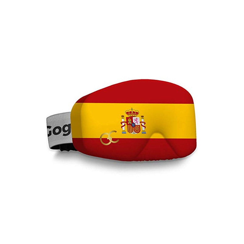 Ski Goggles Cover, protects goggles from scratches, Spanish flag design