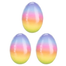 Ideen mit Herz Eggs with Colour Gradient, Fillable, Pack of 3, Rainbow, Easter Surprise, Spring & Easter, Decoration, Gift, 9 cm High