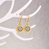 Ornaland Evil Eye Dangle Hoop Earrings Cubic Zirconia Huggie Hoop