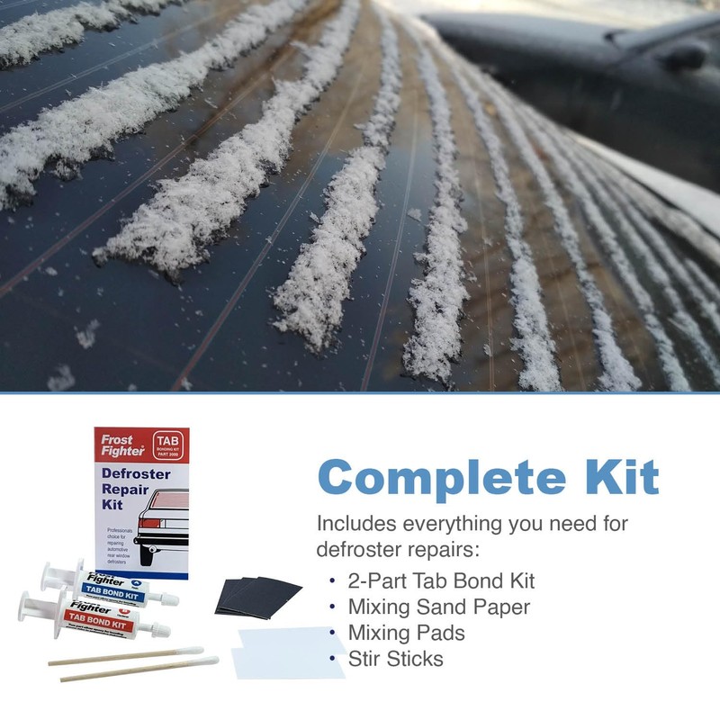 Frost Fighter Rear Window Defroster/Defogger Tab Bonding Repair Kit 2000