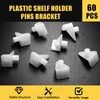 Hordion 60PCS Plastic Shelf Pegs, 5mm Shelf Support Pins Cabinet