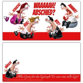 Set of 12 Colleagues Farewell Cards – Elegant & Funny Retirement Cards for Retirement Pension Maternity Protection Job Change Moving Retirement Card from BREITENWERK