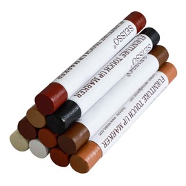 SEISSO Wood Filler Sticks, Furniture Wax Crayons for Scratches, 10 Pcs Wood Floor Repair Wax Filler Sticks, Touch Up Wax Sticks Repair Kit for Scratches, Holes, Floor, Laminate, Carpenters