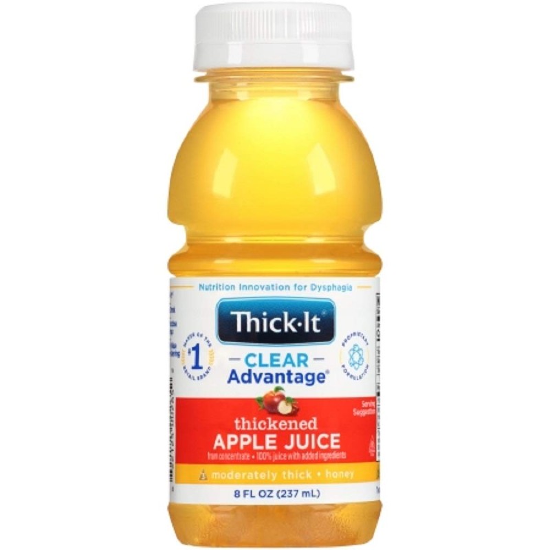 Thick-It AquaCare H2O: Pre-Thickened Apple Juice, Honey-thick liquid, (1 Case: