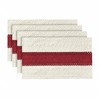 Rose Red Farmhouse Rustic Placemats Set of 4-12x18 Inch