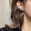 Iaceble Bohemia Angel Wing Ear Climber Earrings Silver Crystal Feather